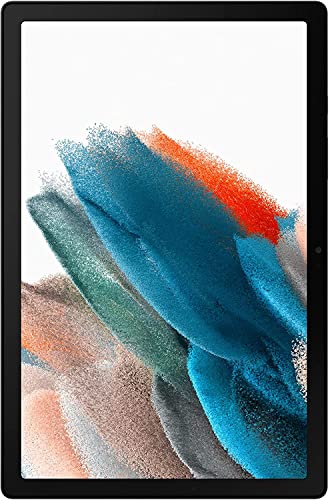 Samsung Galaxy Tab A8 Android Tablet, 10.5” LCD Screen, 128GB Storage + 128GB microSD Memory Card and Wacky Jacky Cleaning Cloth (Silver)