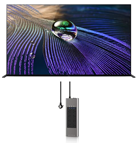 Sony XR55A90J 55" A90J Series HDR OLED 4K Smart TV with an Austere 7S-PS8-US1 VII-Series 8 Outlet Power w/Omniport USB (2021)