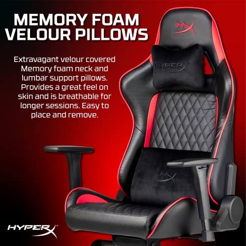 HyperX Blast Gaming Chair - Ergonomic Gaming Chair, Leather Upholstery Video Game Chair - Red Black PC Racing Tilt Gaslift Foam Armrests Office Secret Hyper X Chair Lab