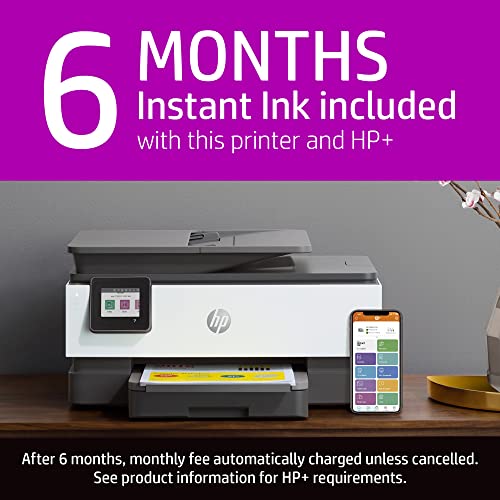 HP OfficeJet Pro 8025e Wireless Color All-in-One Printer with bonus 6 free months Instant Ink with HP+ (1K7K3A)