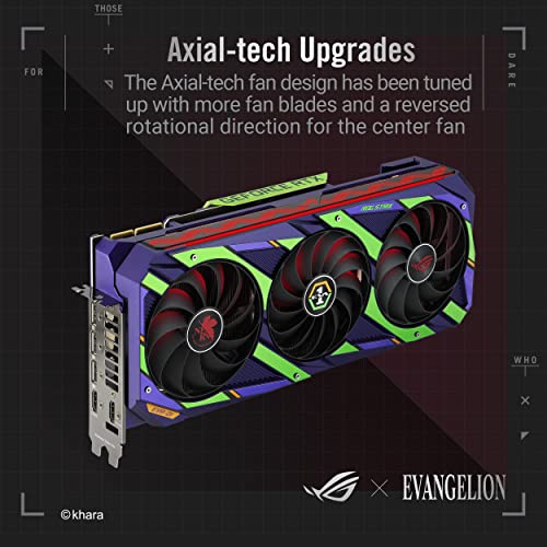 ASUS ROG Strix NVIDIA GeForce RTX 3090 EVA Edition Gaming Graphics Card (PCIe 4.0, 24GB GDDR6X, HDMI 2.1, DisplayPort 1.4a, Axial-tech Fan Design, 2.9-Slot, Super Alloy Power II, GPU Tweak)