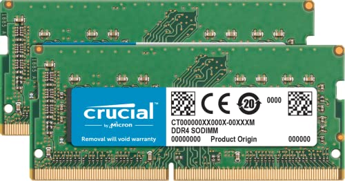 Crucial RAM 32GB Kit (2x16GB) DDR4 3200MHz CL22 (or 2933MHz or 2666MHz) Laptop Memory CT2K16G4SFRA32A