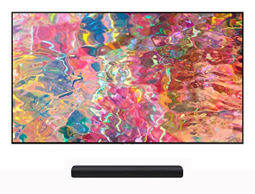 Samsung QN75Q80BAFXZA 75" 4K Ultra HD Smart TV with a Samsung HW-S40T 2.0 Channel All-in-one 100W Dolby Digital Soundbar (2022)