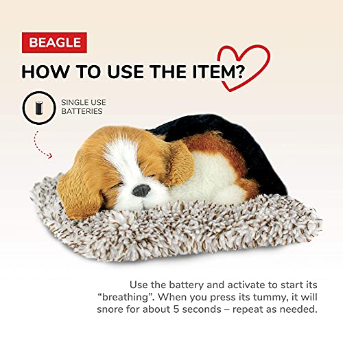 Mini Beagle, Realistic, Lifelike Stuffed Interactive Plush Toy, Electronic Pets, Companion Pet Puppy with 100% Synthetic Fur – Perfect Petzzz