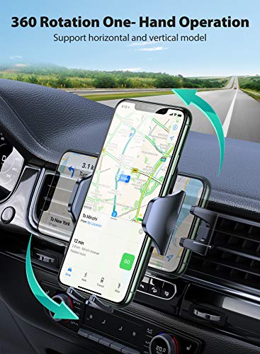 VICSEED Car Phone Holder Mount, [Upgrade Doesn't Slip & Drop] Air Vent Cell Phone Holder for Car Hands Free Easy Clamp Cradle in Vehicle Compatible with All iPhone 13 Pro Max Mini Android Smartphones