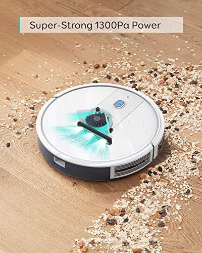 eufy by Anker, BoostIQ RoboVac 15C, Wi-Fi, Upgraded, Super-Thin, 1300Pa Strong Suction, Quiet, Self-Charging Robotic Vacuum Cleaner, Cleans Hard Floors to Medium-Pile Carpets (White)