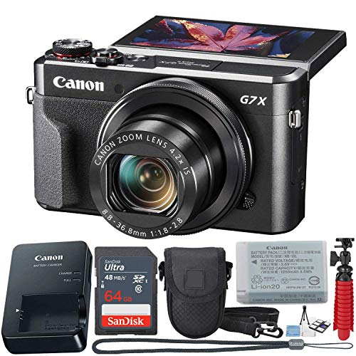 Canon PowerShot Digital Camera G7 X Mark II with Wi-Fi & NFC, LCD Screen, and 1-inch Sensor - (Black) 11 Piece Value Bundle