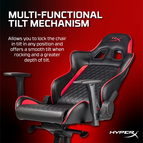 HyperX Blast Gaming Chair - Ergonomic Gaming Chair, Leather Upholstery Video Game Chair - Red Black PC Racing Tilt Gaslift Foam Armrests Office Secret Hyper X Chair Lab