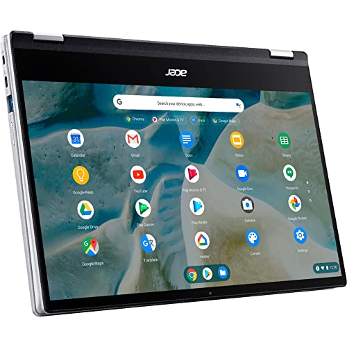 Acer Chromebook Spin 514 2-in-1 Laptop, 14" FHD Touchscreen, AMD Ryzen 3 3250C, 4GB DDR4 RAM, 80GB Storage (64GB eMMC + broag 16GB Flash Drive), 802.11AC WiFi, Bluetooth 5.0, Silver, Chrome OS