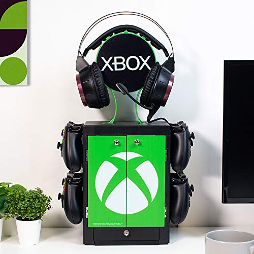 Numskull Official Xbox Series X Gaming Locker, Controller Holder, Headset Stand for Xbox Series X|S, PS5, Nintendo Switch - Official Xbox Merchandise