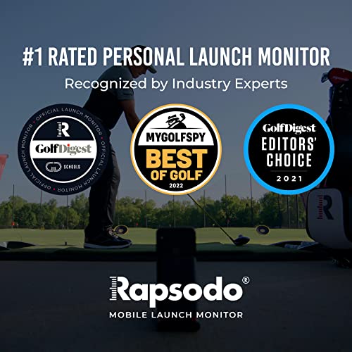 Rapsodo Mobile Launch Monitor for Golf Indoor and Outdoor Use with GPS Satellite View and Professional Level Accuracy, iPhone & iPad Only