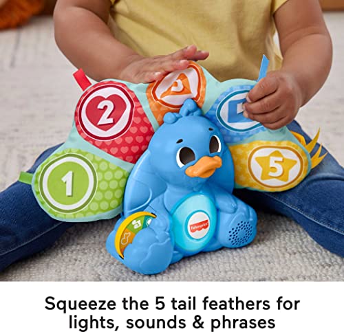 Fisher-Price Linkimals Counting & Colors Peacock, Baby and Toddler Electronic Learning Toy with Lights and Music for Ages 9 Months and Up