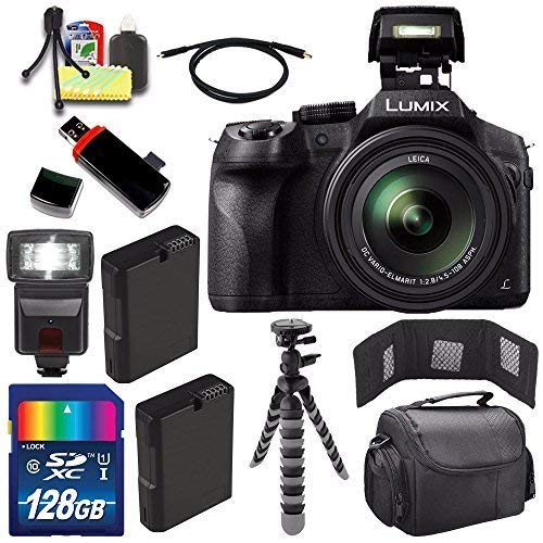 Panasonic Lumix DMC-FZ300 Digital Camera + Extra Battery + 128GB