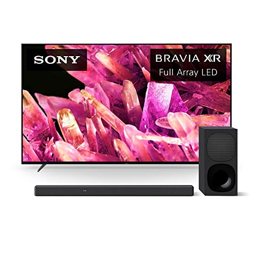 Sony 65 Inch 4K Ultra HD TV X90K Series: BRAVIA XR Full Array LED Smart Google TV, Dolby Vision HDR, Exclusive Features for PS 5 XR65X90K- 2022 w/HT-G700: 3.1CH Dolby Atmos/X Soundbar Bluetooth Tech