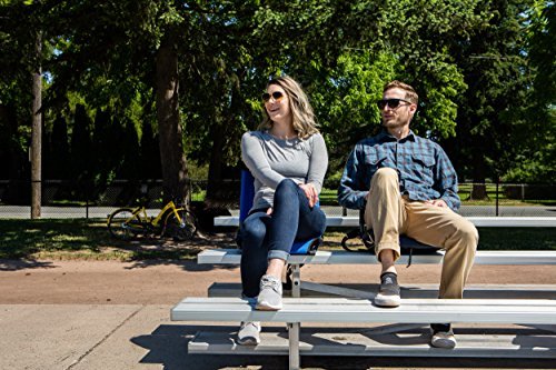 Cascade Mountain Tech Stadium Seat - Lightweight, Portable Folding Chair for Bleachers and Benches - Navy, 17"