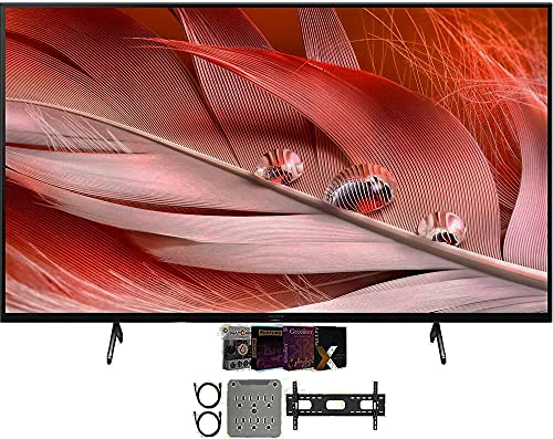 Sony XR65X90J 65 inch X90J 4K Ultra HD Full Array LED Smart TV Bundle with Premiere Movies Streaming + 37-100 Inch TV Wall Mount + 6-Outlet Surge Adapter