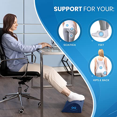 Everlasting Comfort Foot Rest for Under Desk - Kick up Your Feet, Improve Circulation - Work from Home Memory Foam Footrest Pillow - Foot Stool for Office, Home, Gaming, Computer Accessories
