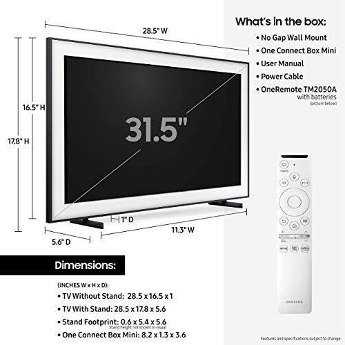 Samsung QN32LS03TB 32" The Frame Ultra High Definition Smart QLED Smart TV with a Samsung QN32LS03TB 32" The Frame Ultra High Definition Smart QLED Smart TV (2020)