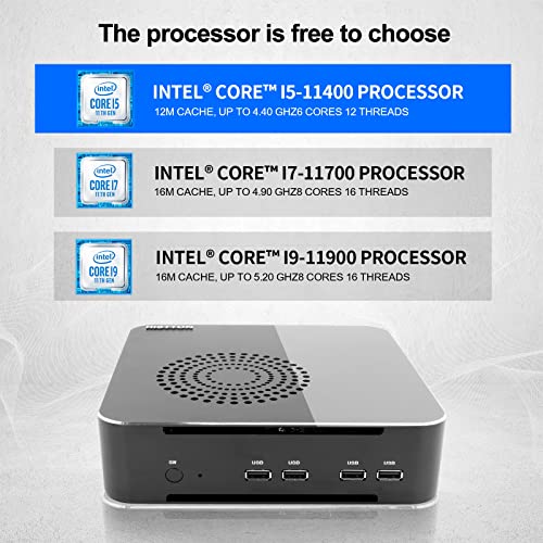 HISTTON Mini PC Windows 11, 8 Cores 16 Threads Core i9-11900 Processor, 32 GB RAM 1TB SSD, Gigabit Ethernet, HDMI, 1 COM Port, 4 USB 3.0, 4 USB 2.0, BT 5.1, TPM2.0, WiFi, Mini Computer