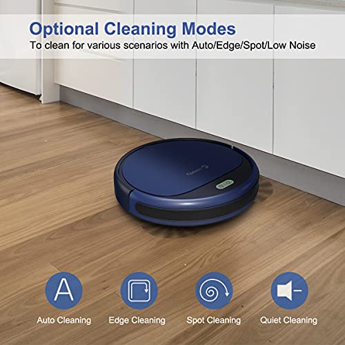 Coredy R380 Robot Vacuum Cleaner, Robot Vacuum and Mop, Compatible with Alexa, Wi-Fi Connected, 1700Pa Suction, Super-Thin, Quiet Auto Self-Charging Robotic Vacuums for Pet Hair, Hard Floors, Carpet