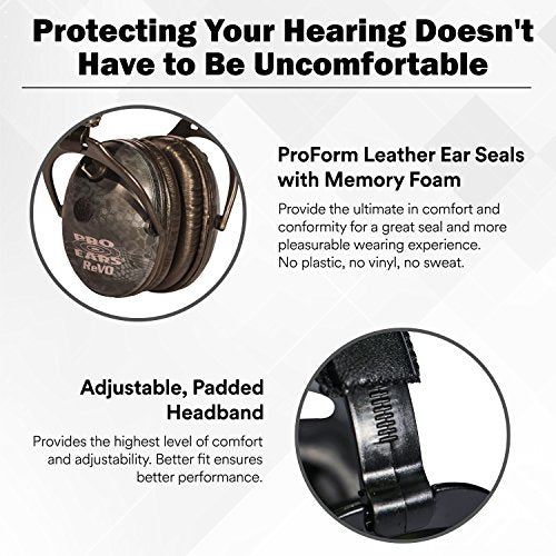 Pro Ears ReVO Electronic Hearing Protection, Youth and Women Hunting & Shooting Ear Muffs, NRR 25