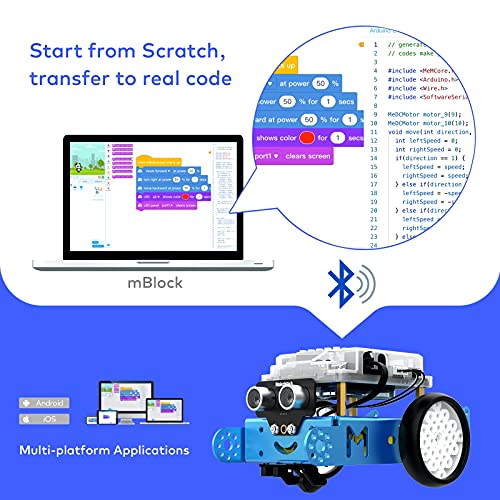 Makeblock mBot STEM Projects for Kids Ages 8-12, Learning & Education Toys for Boys and Girls to Learn Robotics, Electronics and Programming While Playing, Coding Robot Kit