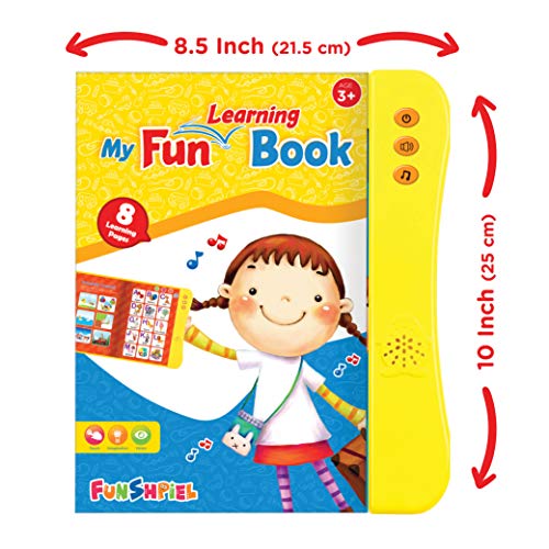 ABC Learning For Toddlers Sound Book, Ideal for Learning & Education Toys, Speech Therapy Toys, Preschool Learning Toys, 8 Page Toddler Activity Book Learning Alphabets, Animal, Speak and Spell & More