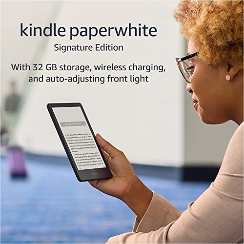 Kindle Paperwhite Signature Edition (32 GB) – With a 6.8" display, wireless charging, and auto-adjusting front light – Without Lockscreen Ads