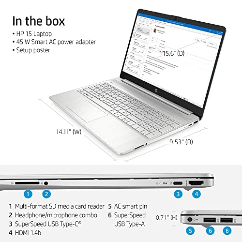 HP 2023 Pavilion 15.6’’ HD Screen Laptop, Dual Core Intel i3-1115G4 (Upto 4.1GHz,Beats i5-1030G7), 8GB RAM, 256GB SSD, HD Webcam, Bluetooth, HDMI, WiFi 6, Long Hour Battery, Win 11 S+HubxcelAccessory