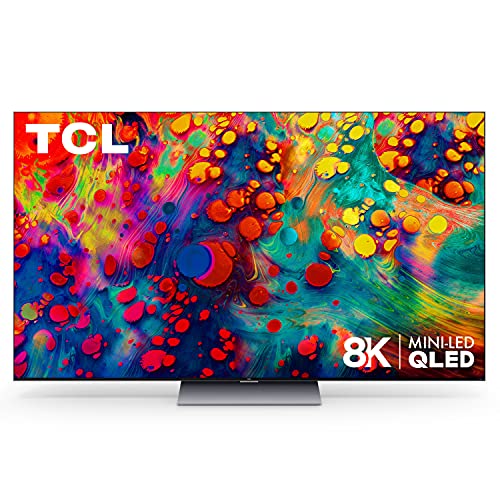 TCL 75-inch Class 6-Series 8K Mini-LED UHD QLED Dolby Vision HDR Smart Roku TV - 75R648, 2021 model