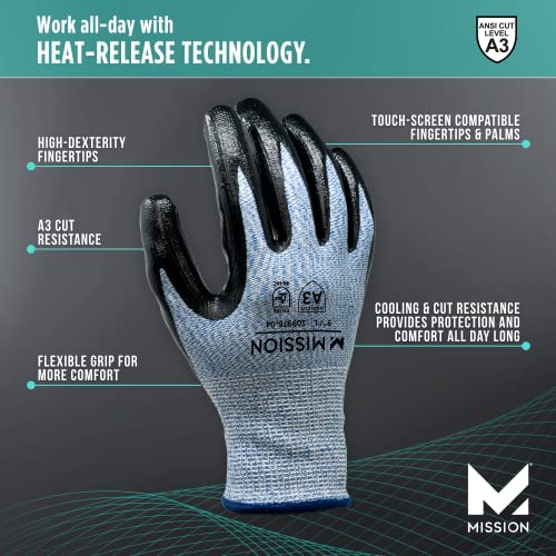 MISSION- Cool Tech Work Gloves (Large)