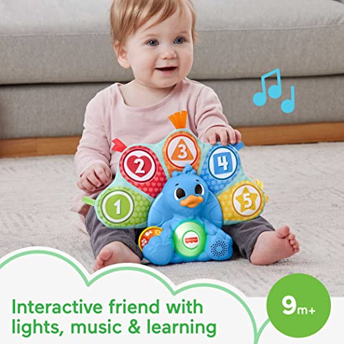 Fisher-Price Linkimals Counting & Colors Peacock, Baby and Toddler Electronic Learning Toy with Lights and Music for Ages 9 Months and Up