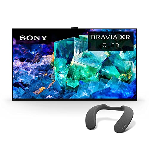 Sony 65 Inch 4K Ultra HD TV A95K Series:BRAVIA XR Smart Google TV, Dolby Vision HDR, Exclusive Features for PS 5 XR65A95K-2022 w/Wireless Neckband Bluetooth Speaker, Wireless TV Adaptor WLA-NS7
