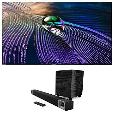 Sony XR55A90J 55" A90J Series HDR OLED 4K Smart TV with a Klipsch CINEMA-400 2.1 Sound Bar with an 8" Wireless Subwoofer (2021)