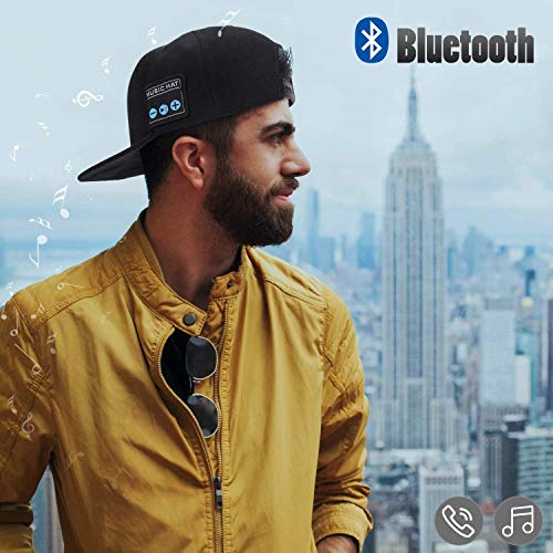 EDYELL Hat with Bluetooth Speaker Adjustable Bluetooth Hat Wireless Smart Speakerphone Cap for Outdoor Sport Baseball Cap is The Birthday Gifts for Men/Women/Boys/Girls Black