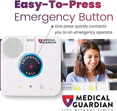 Classic Guardian Medical Alert System by Medical Guardian - Senior Medical Alert, 24/7 Panic Button, 1,300 Feet of Protection, Elderly Assistance Products and Elderly Monitoring for Caregiver