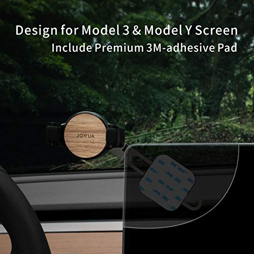 JOWUA Invisible Foldaway car Mount for Tesla Model 3 / Model Y, 360° Free Rotation, Silicone Roller Design, Compatible with Phone 13 Pro Max and Other 4.7-6.5'' Smartphones, Model X / S Dashboard