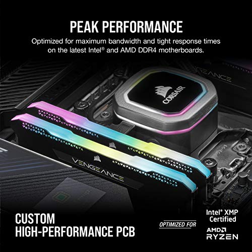 Corsair Vengeance RGB Pro SL 16GB (2x8GB) DDR4 3200 (PC4-25600) C16 Desktop memory – Black (CMH16GX4M2E3200C16)