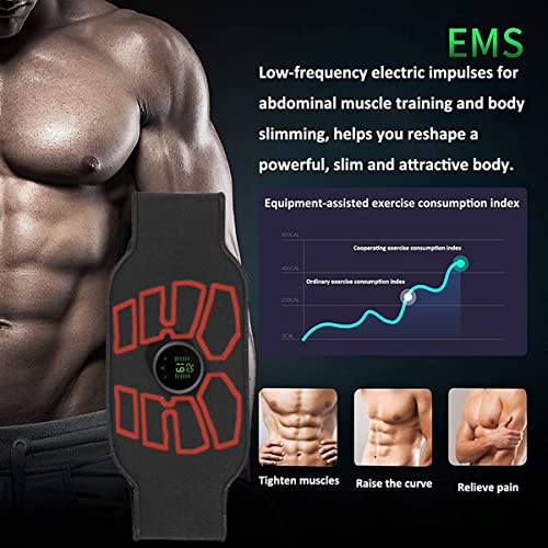 eAnjoy EMS Muscle Stimulator, ABS Stimulator, Abdominal Toning Belt Home Office Fitness Workout Equipment for Abdomen