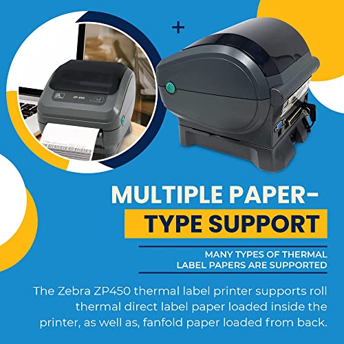 Zebra ZP450 (ZP 450) Label Thermal Bar Code Printer | USB, Serial, and Parallel Connectivity 203 DPI Resolution | Made for UPS WorldShip | Includes JetSet Label Software