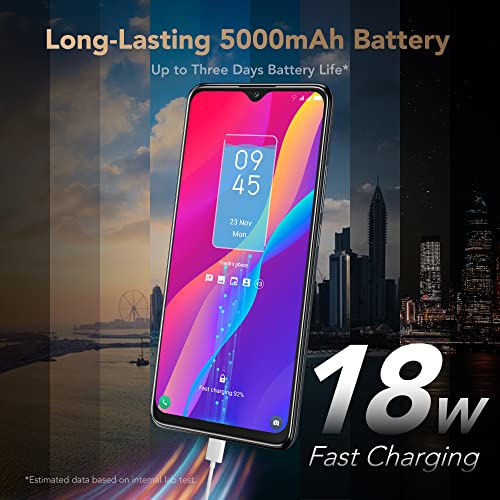 TCL 30XL |2022| Unlocked Cell Phone, 6.82 inch Vast Display, 5000mAh Battery, Android 12 Smartphone, 50MP AI Quad-Camera, 6GB RAM + 64GB ROM, US Version Mobile Phone, Dual Speaker Phone, Night Mist