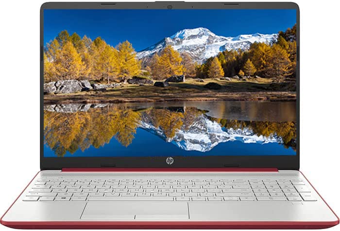 HP 2023 15'' HD IPS Laptop, Windows 11, Intel Pentium 4-Core Processor Up to 2.70GHz, 4GB RAM, 256GB SSD, HDMI, Super-Fast 6th Gen WiFi, Dale Red (Renewed)