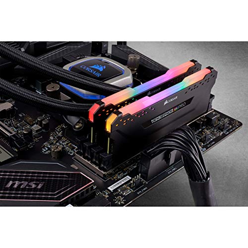 CORSAIR VENGEANCE RGB PRO 32GB (2x16GB) DDR4 3600 (PC4-28800) C18 Desktop Memory – Black