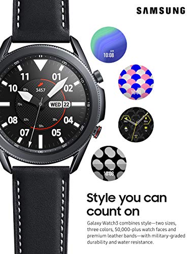 SAMSUNG Galaxy Watch 3 (45mm, GPS, Bluetooth, Unlocked LTE) Smart Watch, Fitness Tracking - Mystic Black (US Version) & SAMSUNG Galaxy Watch 3 (45mm, GPS, Bluetooth, Unlocked LTE) Mystic Silver