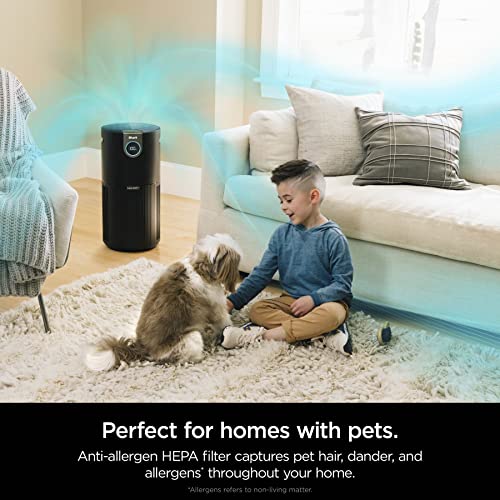 Shark HP202 Air Purifier MAX with NanoSeal HEPA, Cleansense IQ, Antimicrobial & Odor Lock, Cleans up to 1200 Sq. Ft. and 99.98% of particles, dust, allergens, smoke, 0.1–0.2 microns, Grey