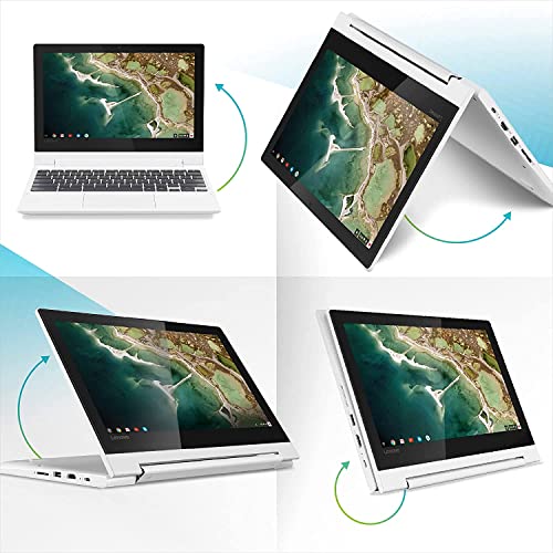 Flagship Lenovo Chromebook Flex 3 2 in 1 Touchscreen Laptop Computer, 11.6-Inch HD (1366 x 768) IPS Display, MediaTek MT8173C Processor, 4GB LPDDR3, 64 GB eMMC, Chrome OS, Blizzard White