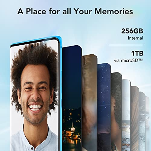 TCL 20 Pro 5G Unlocked Smartphone with 6.67” AMOLED FHD+ Display, 48MP OIS Quad Rear Camera System, 6GB+256GB, 4500mAh Battery with Wireless Charging, US 5G Verizon Cellphone, Marine Blue