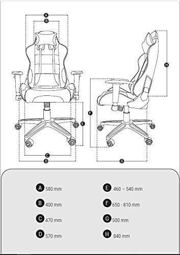 Arozzi - Verona XL Plus Ergonomic Computer Gaming/Office Chair with High Backrest, Recliner, Swivel, Tilt, Rocker, Adjustable Height and Adjustable Lumbar and Neck Support - Black