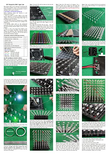 Hexidos 8x8x8 LED Cube Kit DIY Electronic Kit Soldering Project Kit, User Needs to Solder The LED, and The Displayed Content Can Be Modified [3D8C-MULTI]