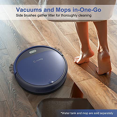 Coredy R380 Robot Vacuum Cleaner, Robot Vacuum and Mop, Compatible with Alexa, Wi-Fi Connected, 1700Pa Suction, Super-Thin, Quiet Auto Self-Charging Robotic Vacuums for Pet Hair, Hard Floors, Carpet